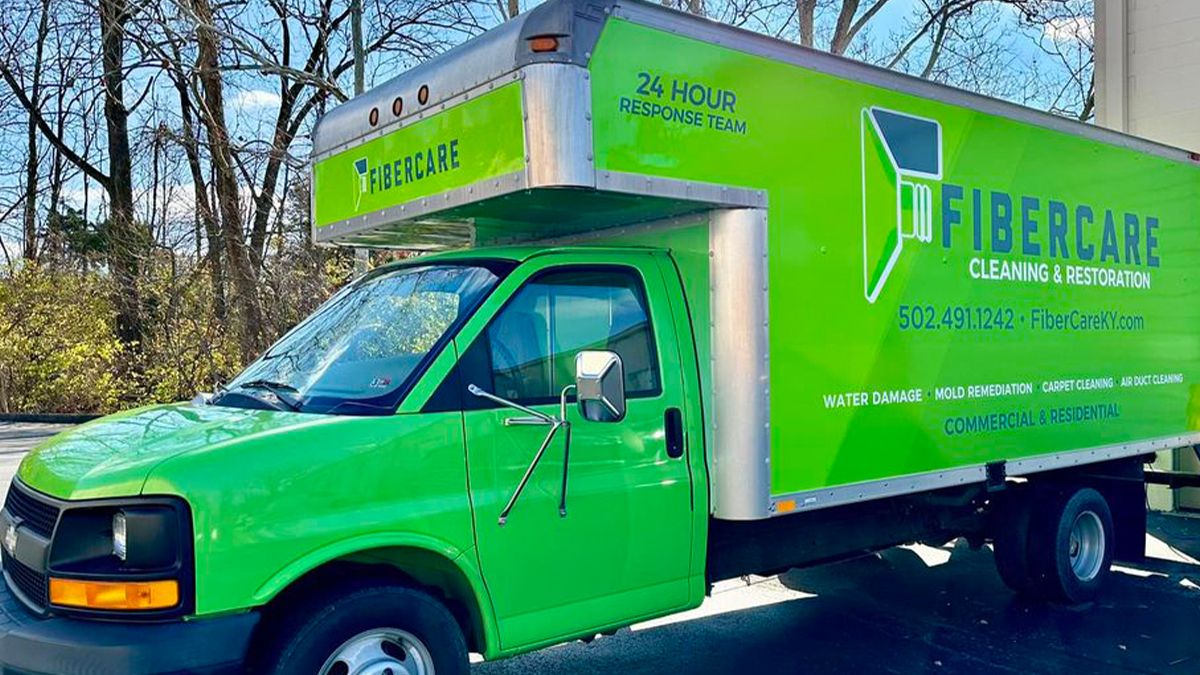 FiberCare Cleaning & Restoration branded van in Louisville, KY
